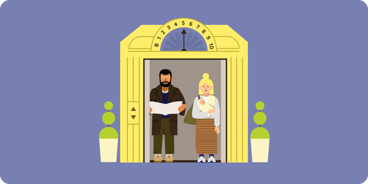 male and female in vintage lift